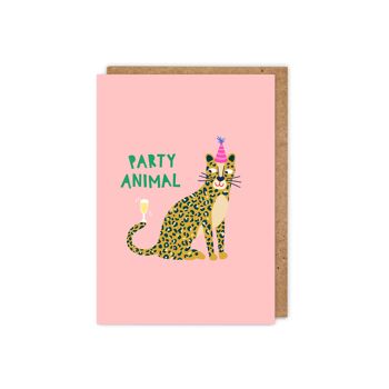 Carte d'anniversaire A6 Party Animal 1