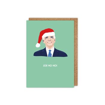 Carte de Noël A6 inspirée des célébrités Joe Biden 'Joe Ho Ho' 1