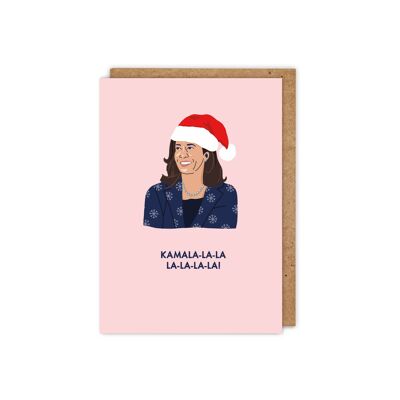 Tarjeta de Navidad inspirada en celebridades de Kamala Harris 'Kamala la La'