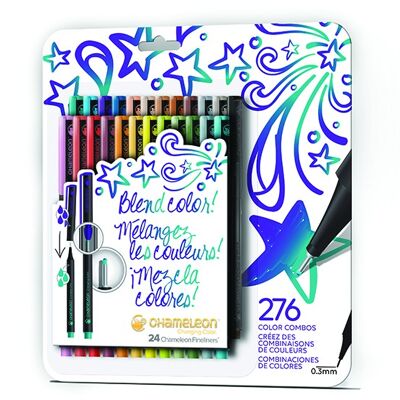 Chameleon Fineliner 24-Pen Bold Col. Set FL2401