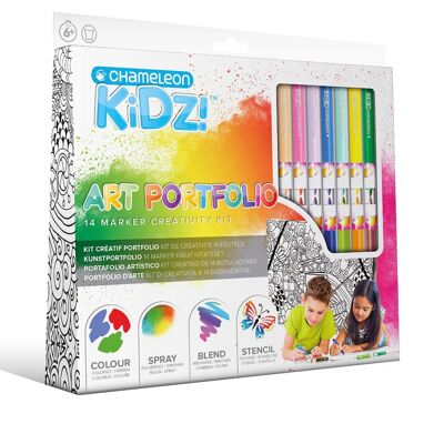 Chameleon Kidz Portfolio 14 Color Creativity Kit - CK1301