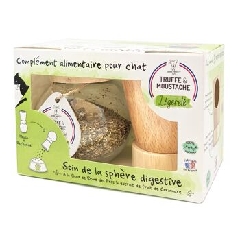 Soin de la Sphère Digestive, complément alimentaire pour chat, Moulin + Recharge, "Légèreté" 6
