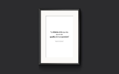 Marcus Aurelius Quote Print, Motivational Poster - A3 (297x420mm) / Italiano