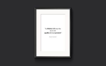 Marcus Aurelius citation impression, affiche de motivation - A3 (297x420mm) / Italiano 1