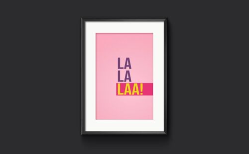 LAA! Funky Wall Print, Colourful Wall Art - A3 (297x420mm) / Centre Statement