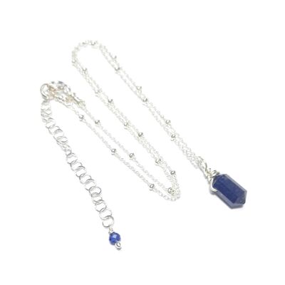 Lapis Lazuli Pendulum Necklace Silver 925