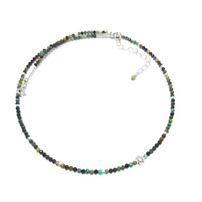 African Turquoise Abaeté Necklace with Natural Stones and 925 Silver