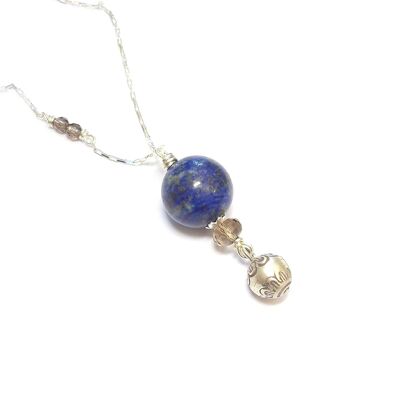 Lapis Lazuli Pregnancy Bola, 925 Silver And Natural Stones