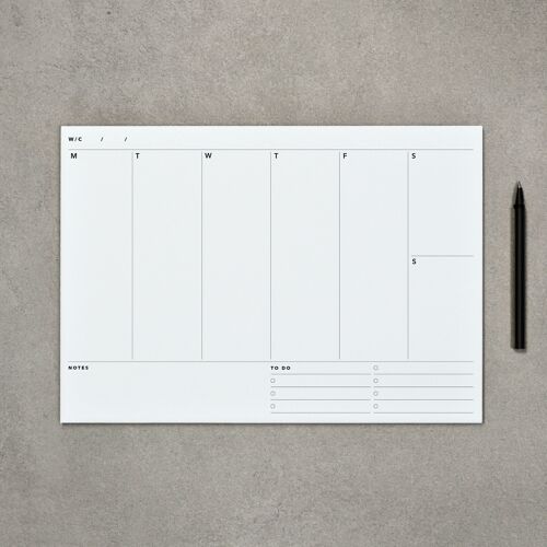 A4 Recycled Weekly Desk Pads | Planners | Stationery