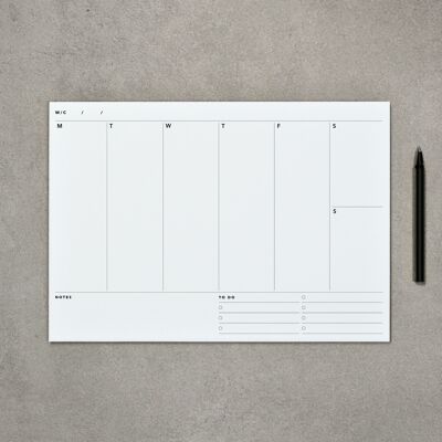 A4 Recycled Weekly Desk Pads | Planners | Stationery