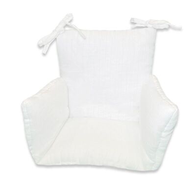 Cojín de algodón para silla alta Bion - Blanco