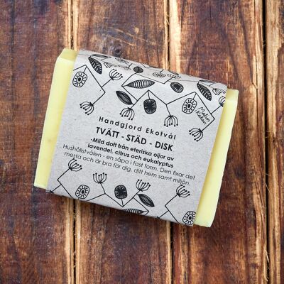 Eco Soap Laundry-Cleaning-Dishwashing - mild scent Solid soap 160g