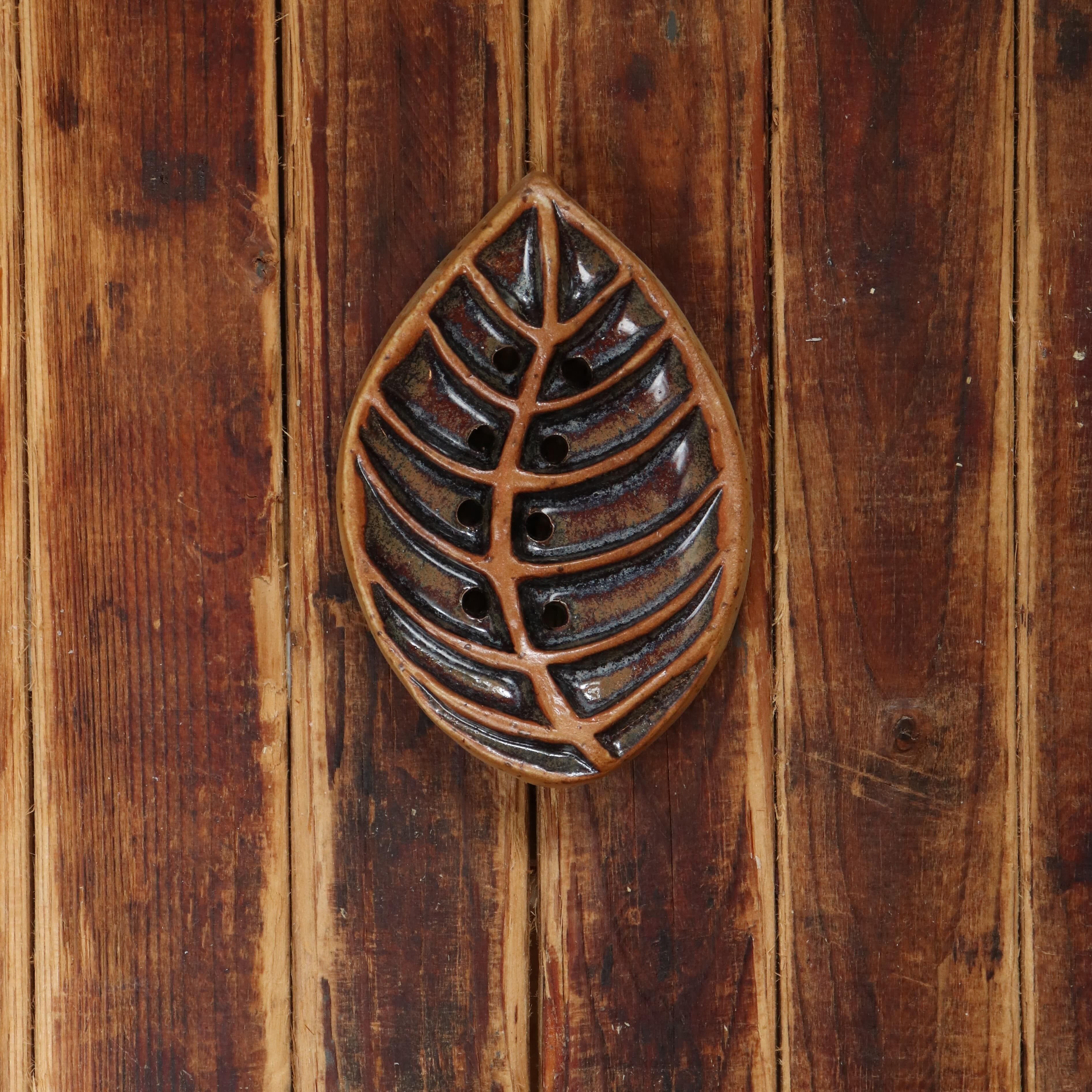 Seifenschale Keramikblatt - Granit