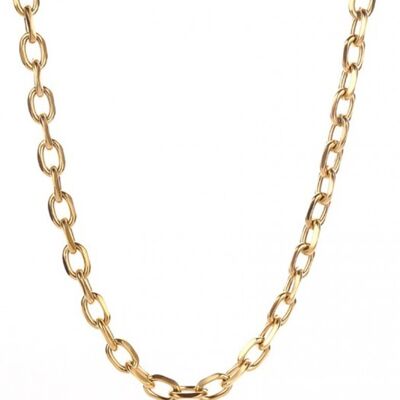 N2020-006G S. Steel Chain Necklace 6mm Gold
