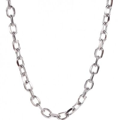 N2020-006S S. Stahlkette Halskette 6mm Silber
