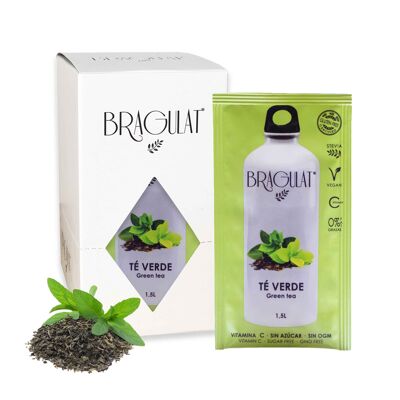 Bebida instantánea de TÉ VERDE BRAGULAT | Pack 15 unidades