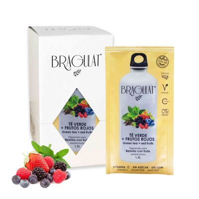 GREEN TEA + RED FRUIT instant drink BRAGULAT | Pack 15 units