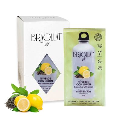 Bebida instantánea de TÉ VERDE + LIMÓN BRAGULAT | Pack 15 unidades