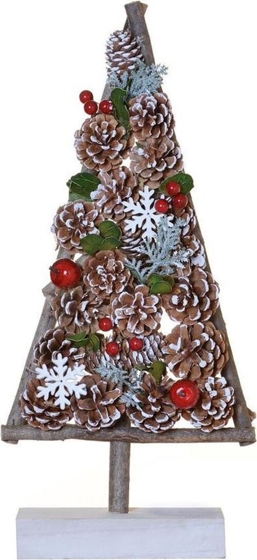 Kerstboom decoratie - Pinecone snowflake | 8 x 20 x 50 cm