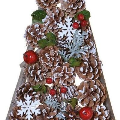 Décoration d'arbre de Noël - Flocon de neige en pomme de pin | 8x20x50cm