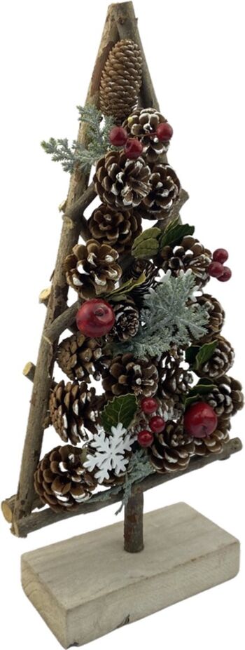 Décoration d'arbre de Noël - Flocon de neige en pomme de pin | 8x20x50cm 2
