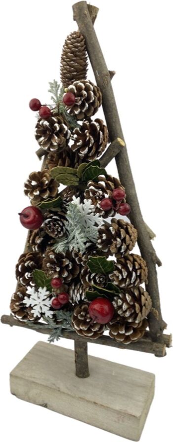 Décoration d'arbre de Noël - Flocon de neige en pomme de pin | 8x20x50cm 3