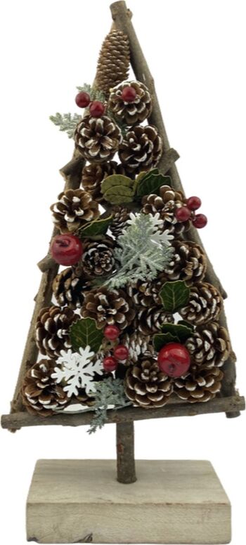 Décoration d'arbre de Noël - Flocon de neige en pomme de pin | 8x20x50cm 5
