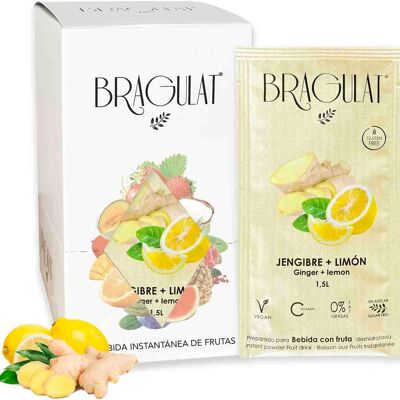 Bebida instantánea de JENGIBRE + LIMÓN BRAGULAT | Pack 15 unidades