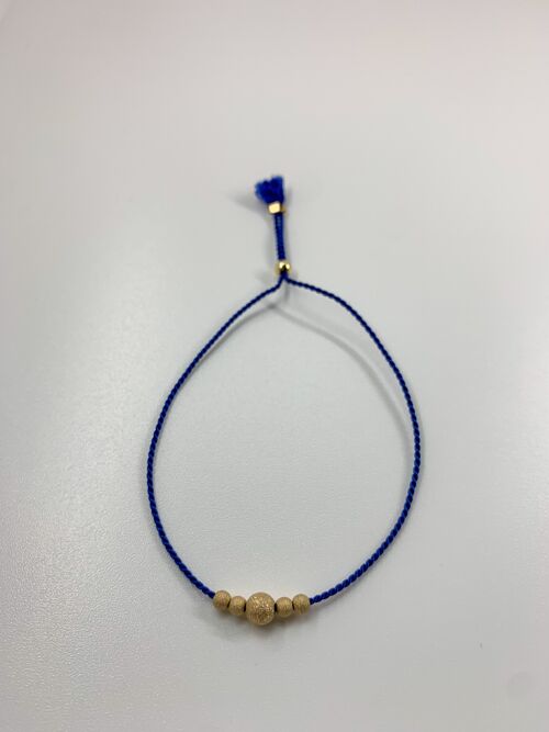 bracelet soie 1 bleu