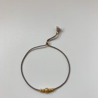 pulsera de seda 1 gris