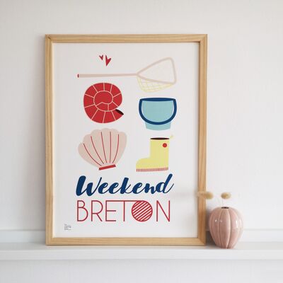 Illustration encadrée - Weekend à la mer