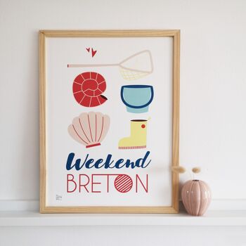 Illustration encadrée - Weekend à la mer 1