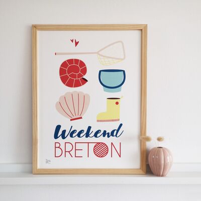 Framed illustration - Weekend by the sea
