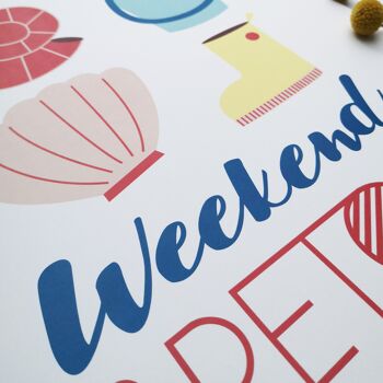 Illustration encadrée - Weekend à la mer 3