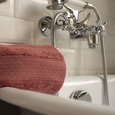 "Smoked Rose" hand towel in 100% organic cotton