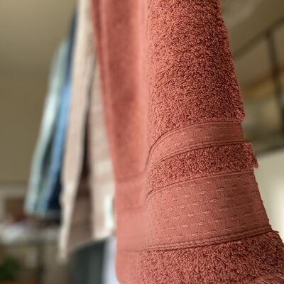 Shower towel "Smoky Pink" in 100% organic cotton