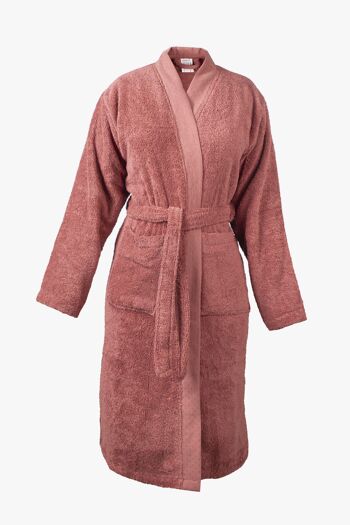 Peignoir-Kimono Unisexe  "Rose Fume" en Coton 100 % Biologique 3