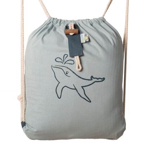 Humpback drawstring rucksack BABY BLUE