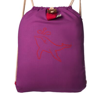 Humpback drawstring rucksack PURPLE