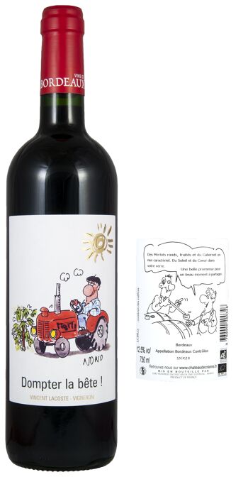 Vin Rouge Bio Bordeaux 2022 "Dompter la bête !" 2