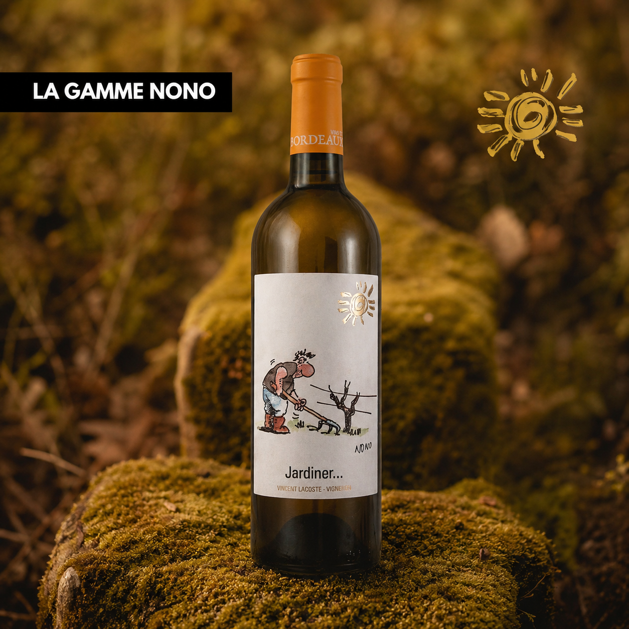 Organic dry white Bordeaux wine 2025 "Jardiner"
