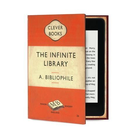 The Infinite Library / Universal Fit Cover for all Kindle & eReaders