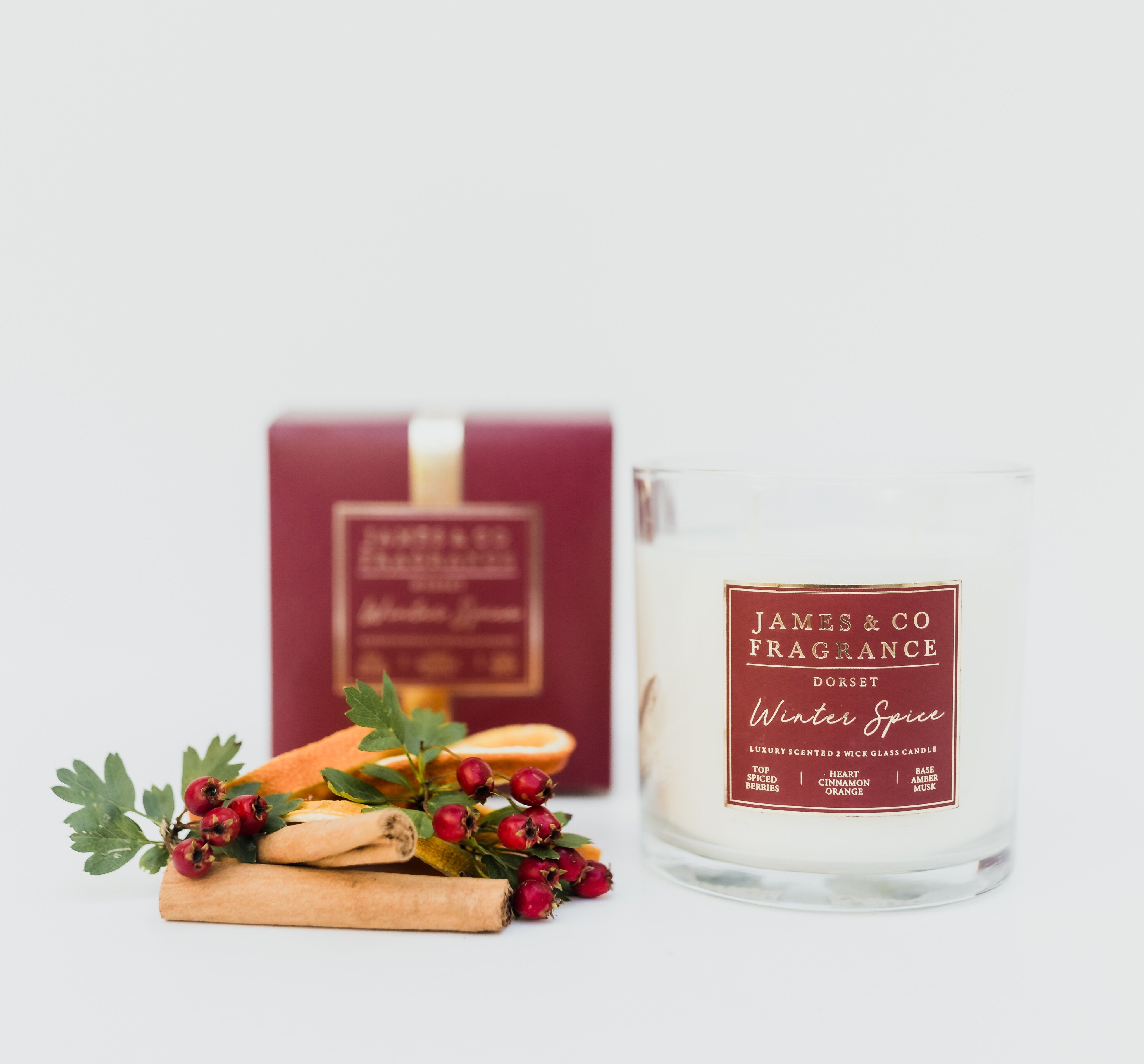 Winter Spice 2 Wick Glass Candle