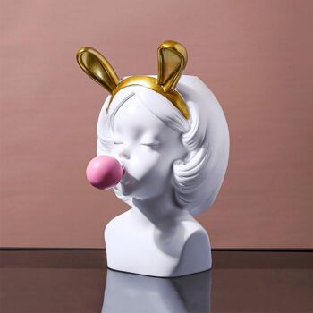 Vase - Bubble Gum Girl - Kitty + Bunny - Décoration d'intérieur - Pot de fleur - Figurine d'accent 11