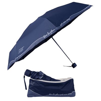Parapluie éco-responsable L'Original Bleu de Minuit et sa housse absorbante brevetée