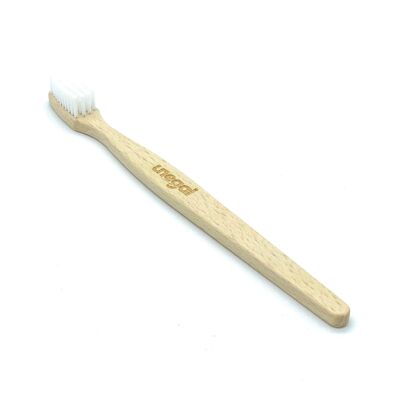 DENTIFRICE | Brosse à dents en bois avec poils biosourcés | Adultes | blanche