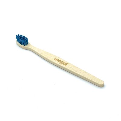 DENTIFRICE | Brosse à dents en bois pour enfants avec poils biosourcés | bleu