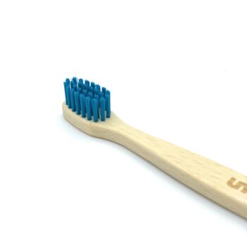 DENTIFRICE | Brosse à dents en bois pour enfants avec poils biosourcés | bleu 2
