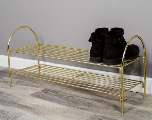 Gold Shoe Rack