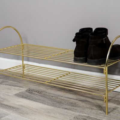 Gold Shoe Rack